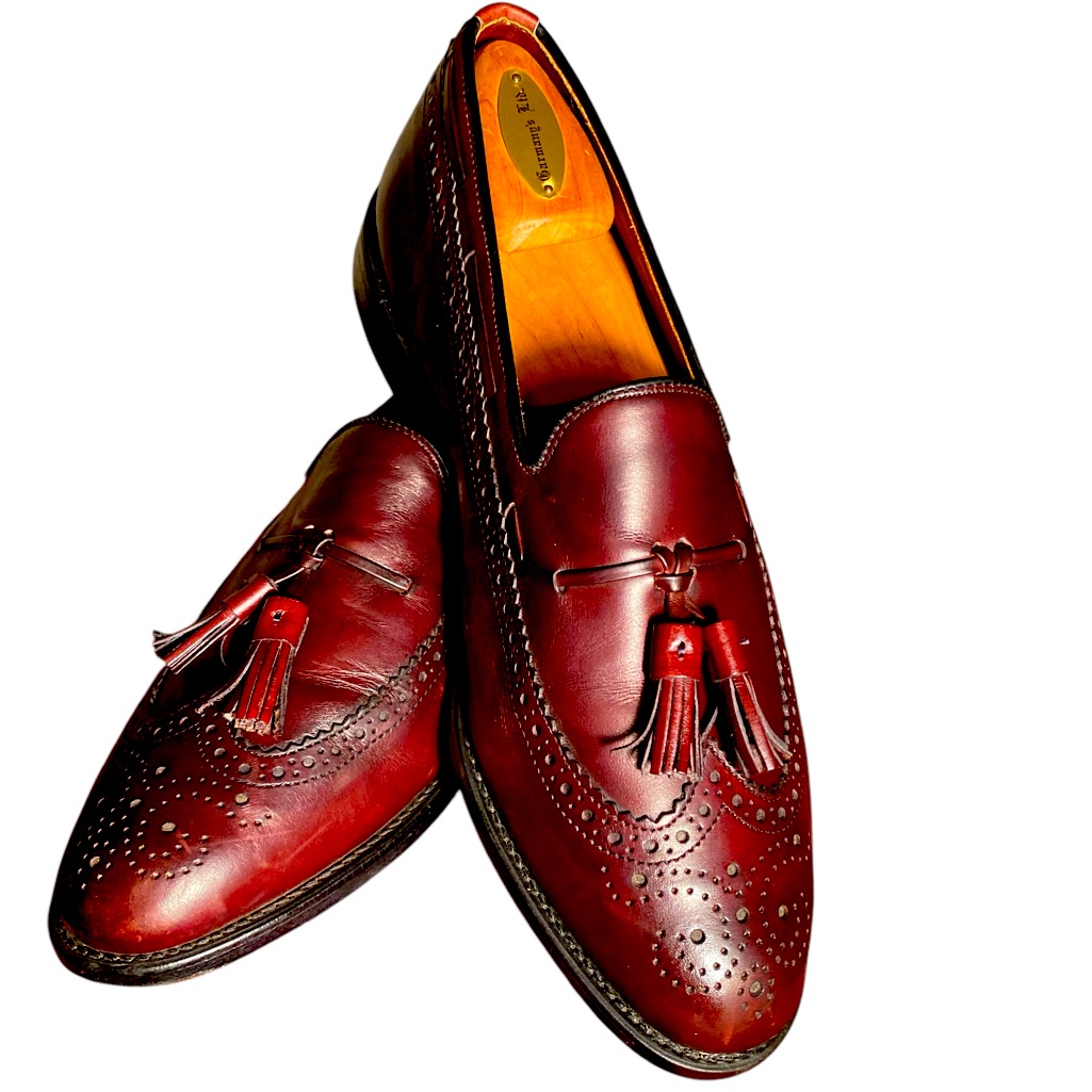 Allen Edmonds Manchester Merlot ( Hard To Find) Vintage Wingtips 9.5 Oxblood